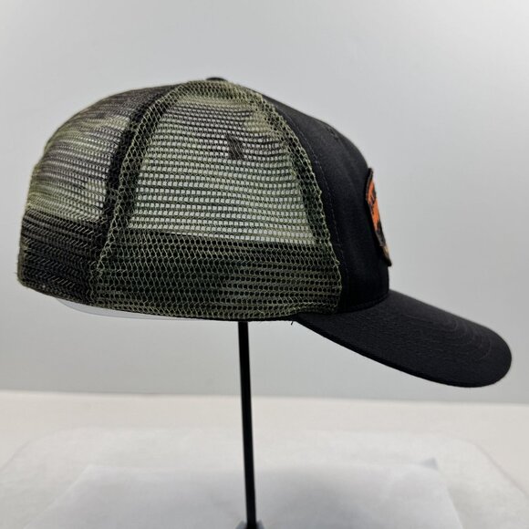 Banner & Oak Black and Green Camo Mesh Back Snapback Hat Adjustable USA Made - Picture 4 of 9